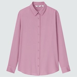 UNIQLO Rayon Long Sleeve Blouse